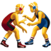 🤼‍♂️ men wrestling display on Apple